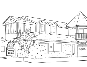 Tonquin Beach — illustrated coloring page from the Tofino coloring book