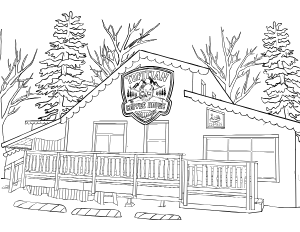 Illustrated coloring page of Tofitian — Tofino