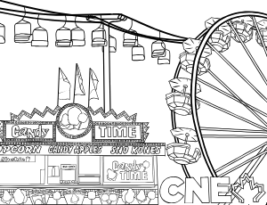 Toronto Islands — illustrated coloring page from the Toronto, Ontario coloring book